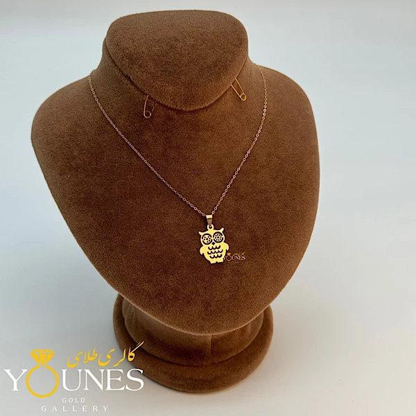 آویز جغد طلا لیزری